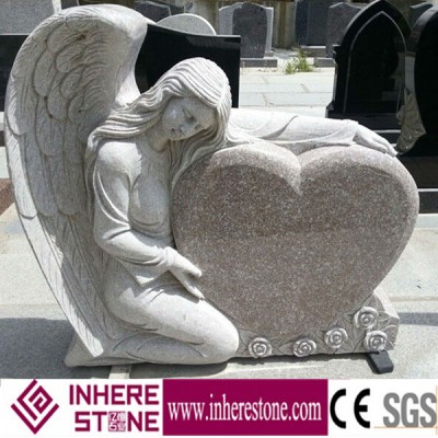 Cheap granite G664 heart shape tombstone