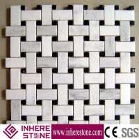 White marble mosaic tile